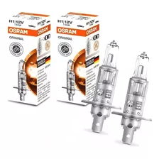 Par Lâmpada Osram Original H1 55w 12v Farol Baixo Alto Milha