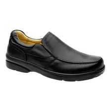 Sapato Casual Doctor Shoes Diabético Couro 5310 Preto