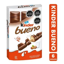 Chocolate Kinder Bueno, Sabor Avellana (caja Con 6 Unidades)