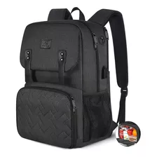 Mochila Con Lonchera, Mochila De Almuerzo Térmica Para Hombre Y Mujer, Mochila Para Laptop 15.6 Pulgadas, Con Puerto De Carga Usb, Ideal Para Trabajo