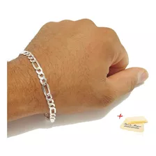 Pulseira De Prata 925 Masculina Grumet 3 Em 1 Italiana 6mm 