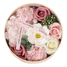 Set De Jabón De Flores De Rosas Con Caja De Estilo B