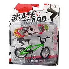 Patineta Dedos + Bicicleta Fingerboard Skateboard 9cm Juguet