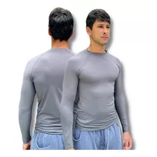 Camisa Masculina Térmica Com Proteção Solar Uv 50+ Poliamida