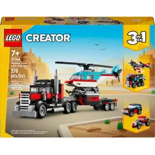 Lego Creator 3em1 Caminhão Plataforma Com Helicóptero 31146
