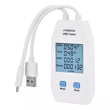 (ut658 Dual) Detector Usb Digital Voltmetro Ampermetro Capac