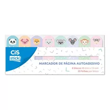 Marcador De Páginas Adesivo Post-it 20fls Bichos Cis Stick