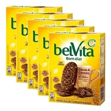 Biscoito Belvita Cacau E Cereais Kit 5 Caixinhas 75g