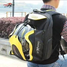 Mochila Motera Porta Casco Con Varios Compartimentos