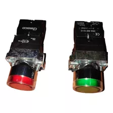 Pulsador Verde O Rojo Con Luz 110v-220v C/u