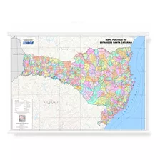 Mapa Estado De Santa Catarina Gigante - 1 Metro X 70cm 