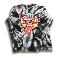Buzo Dama Rolling Stones Retro Batik B/n Clasico Lupe Store