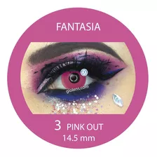 Pupilentes Halloween Fantasía Pink Out + Estuche + Envio