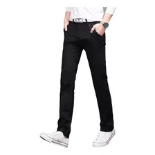 Pantalones Drill Semi Pitillo Bolsillo Chino Strech Hombre