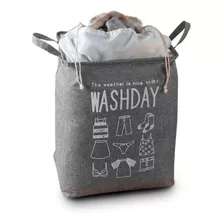 Cesto Organizador Ropa Laundry Washday Tela Lavadero Entrega