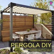 Kit Herrajes Pérgola De Acero Al Carbono Para Madera De 4x4 