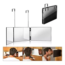 Plegable Espejo De 3 Vías Para Afeitar Ajustable Con Gancho