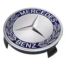 Tapa Centro Rin Mercedes Benz Laurel 75mm Azul X1
