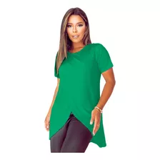 Blusa Mullet Alongada Bata Feminina Estilosa Soltinha Linda