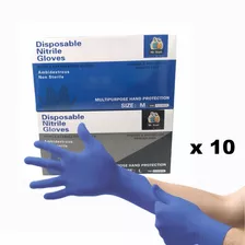 Caja De Guantes De Nitrilo Azul