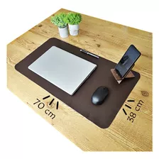 Mousepad Couro Legítimo Deskpad Grande 70x38cm Brinde Luxo 