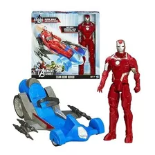 Iron Man 30 Cm + Vehiculo De Combate 100% Hasbro Original