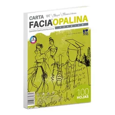 Papel Facia Opalina Blanco 225 Gr Carta - Paquete 100 Hojas