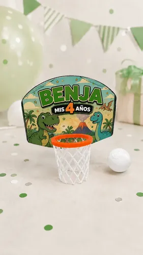 Souvenir Mini Aro De Basquet Cumple Souvenir Regalo X10u Dinosaurios