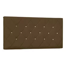 Cabeceira Painel Madeira Cama Box King Suede Tânia 195cm