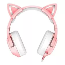 Auriculares Gamer Onikuma K9 C/luz Rgb Micrófono Pink