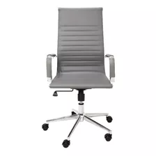 Cadeira De Escritório Cadeiras Inc Charles Eames Stripes Fia6129 Ergonômica Cinza Com Estofado De Couro Sintético X 2 Unidades