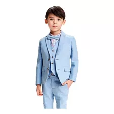 Terno Infantil Kit Paletó / Blazer E Calça - Cinza , Azul 