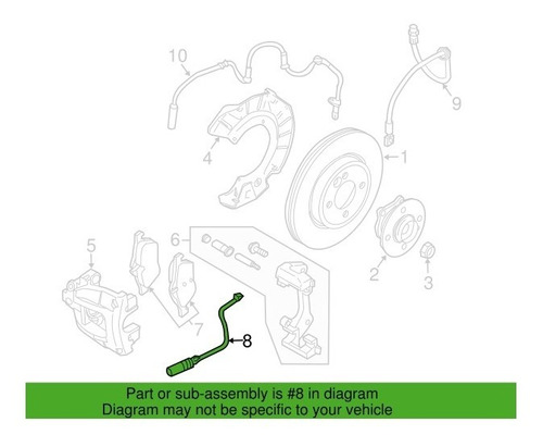 Sensor Balatas Delantero Mini Cooper R50 R52 R53 2001-2007 * Foto 2