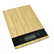 Balança Para Cozinha Fitness Madeira Bambu Prática 5kg Dieta