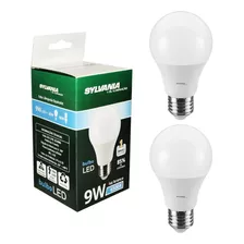 Kit 2 Lâmpadas Led 9w Luz Branca Bivolt E27 Bulbo Sylvania