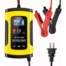 Cargadores De Batería Coche Moto 12v6a Lcd Pantalla Portátil