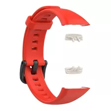 Pulseira De Silicone Para Huawei Band 6 Colorida Cor Vermelho