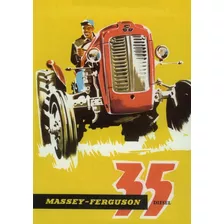 Pôster Retrô - Trator Massey Ferguson - Decora 33 Cm X 48 Cm