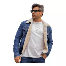 Jaqueta Jeans Masculina Forrada Em Pelúcia Pelinhos