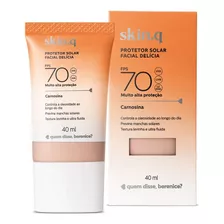 Protetor Solar Facial Delícia Fps 70 Skin.q Cor 01 40ml