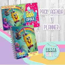 Kit Imprimible Agenda Y Planner Bob Esponja