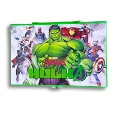 Estojo Pintura Infantil 86 Peças Canetinhas Giz Lápis Hulk