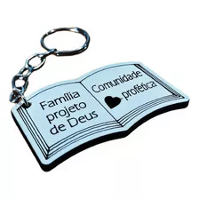 300 Chaveiros Personalizados Bíblia Sua Mensagem Gravada Mdf