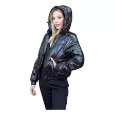 Campera Importada Puffer Metalizada Premium Mujer 