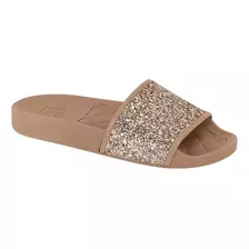 Chinelo Feminino Moleca Slide Glitter 5414.107