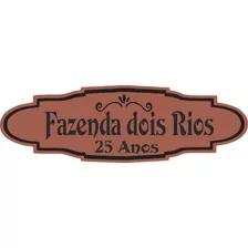 Placa Madeira Rustica Fazenda Sítio Chácara Haras Loja 89x28