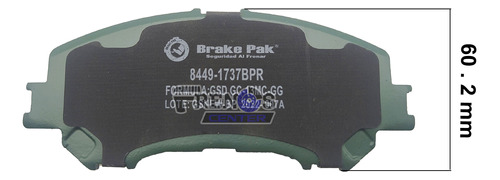 Pastilla Freno Del Brake Pak Para Nissan 2nd Row Seating Foto 7