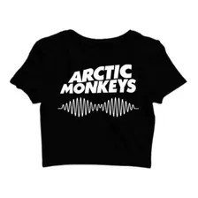 Cropped Feminino Arctic Monkeys Blusa Dry Fit Estampado