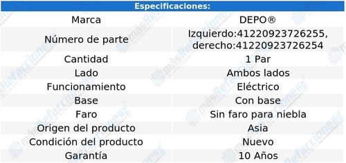 2 Faros Delanteros Depo Volkswagen Golf Del 2000 Al 2007 Foto 4