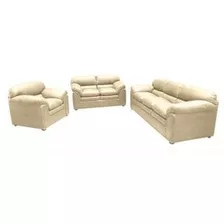 Dmuebles Sala Sarai 3-2-1 Ultracuero Crema + Envio Gratis